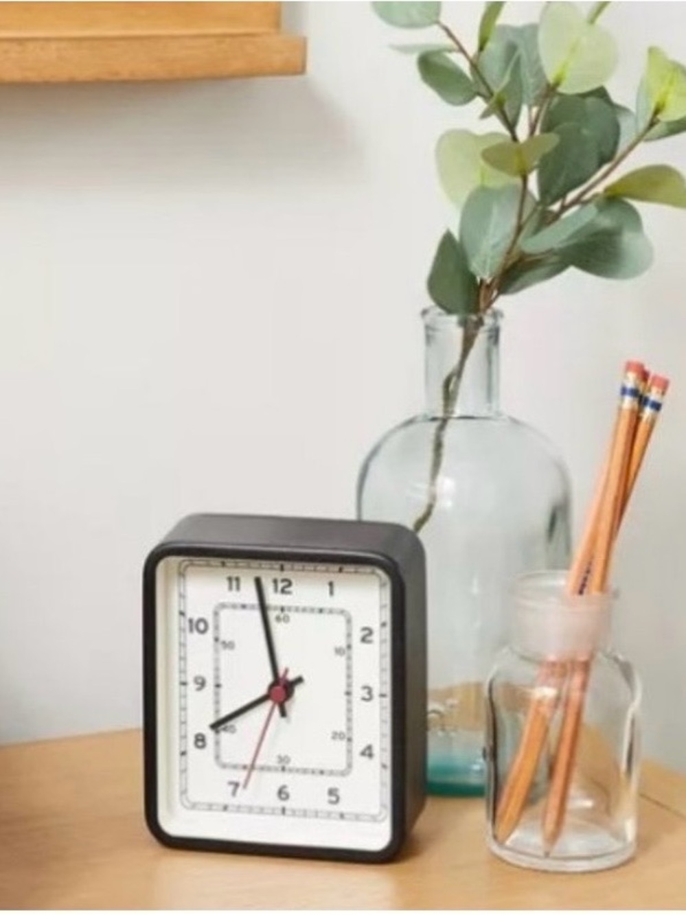Hearth & Hand™ with Magnolia Analog Tabletop Clock, Textured Black